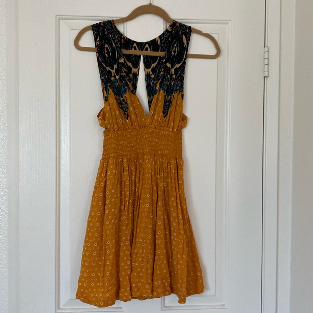Free People Short Plunge Dress with Pockets